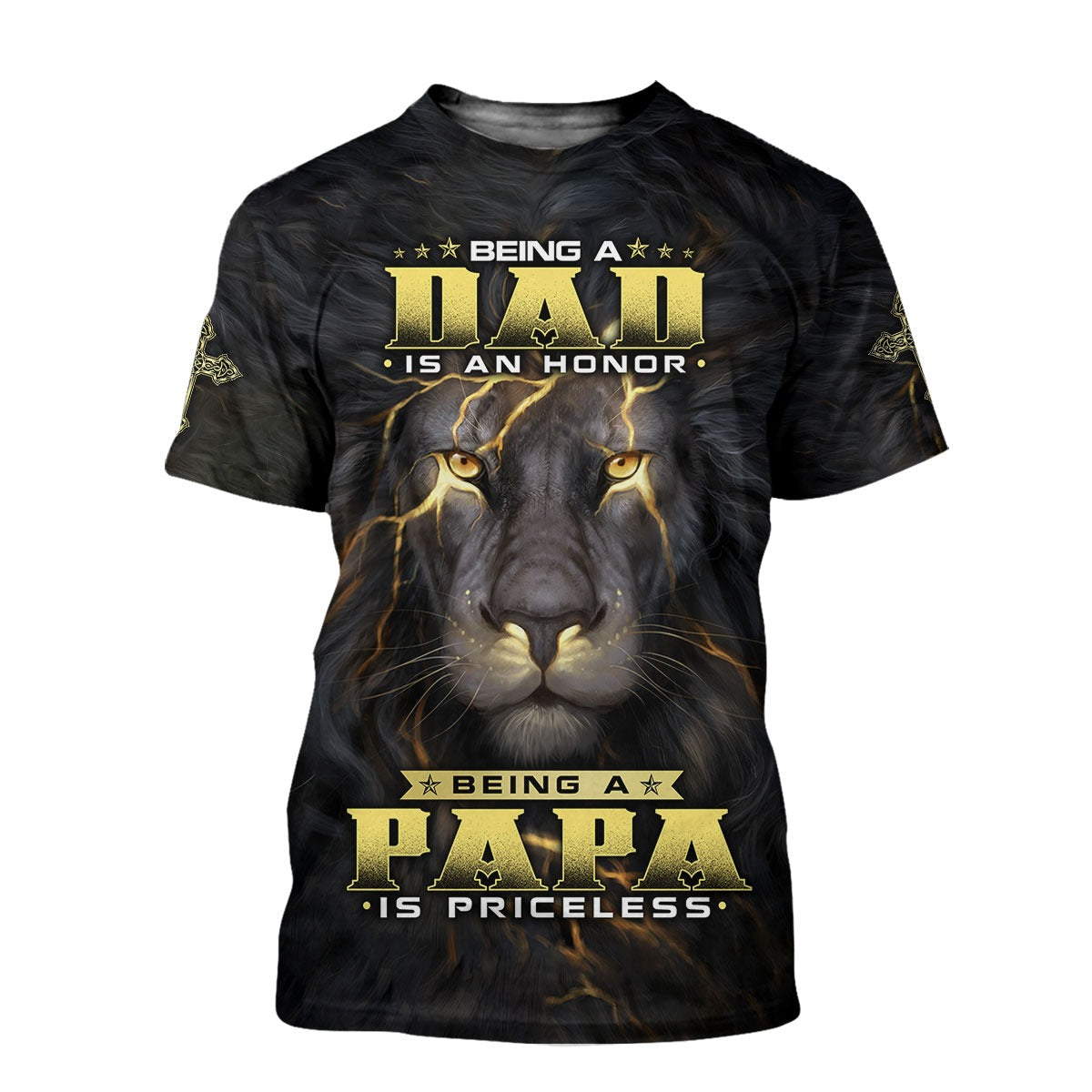 Being A Dad Is Honor Being Papa Is Priceless 3D All Over Printed Shirts Lion Dad 3D Hoodie Father’S Day Gifts