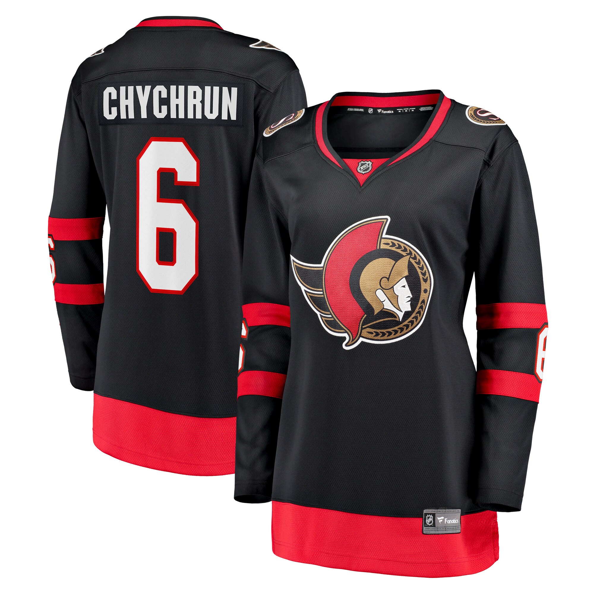 Women's Ottawa Senators Jakob Chychrun Black Home Breakaway Jersey