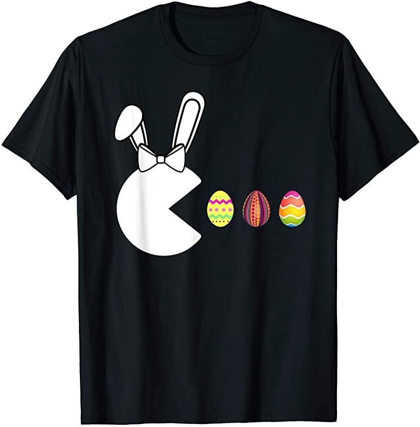 Bunny Ear Rabbit Happy Easter Eggs Video Games Gamer Boy T-Shirt