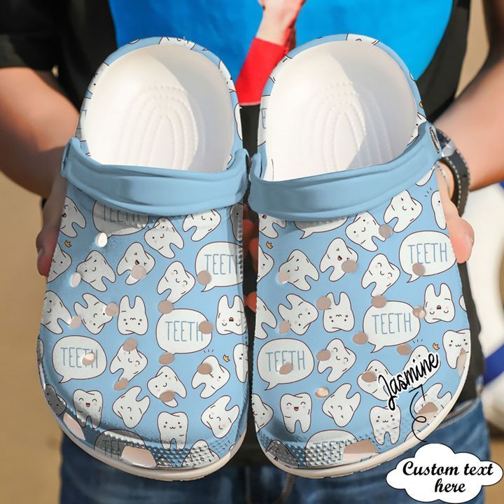 Dentist Personalized Happy Teeth Sku 783 Crocs Crocband Clog Comfortable For Mens Womens Classic Clog Water Shoes
