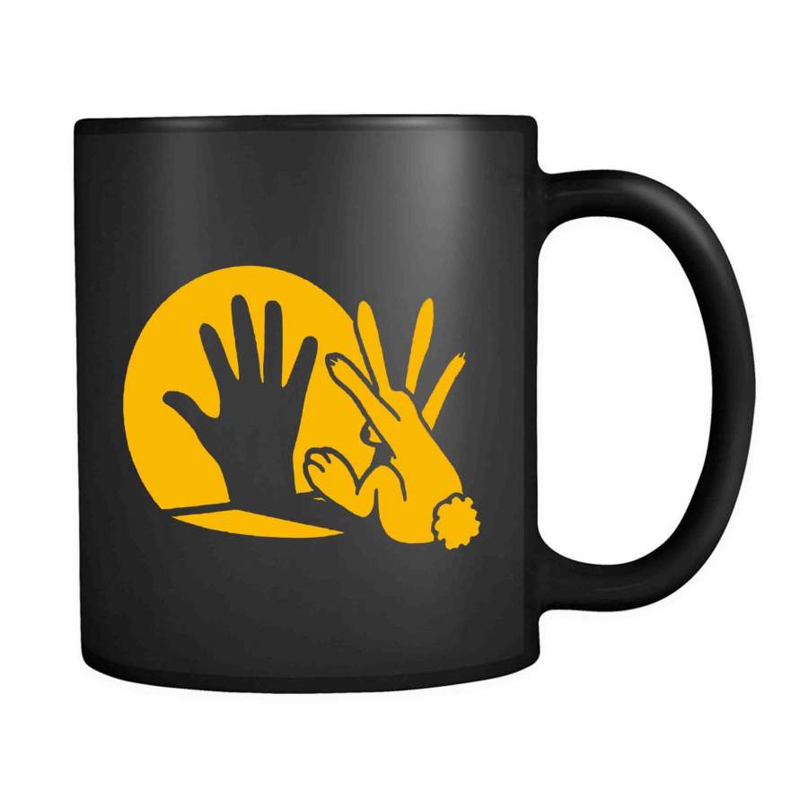 Rabbit Shadow Puppet Funny 11oz Mug