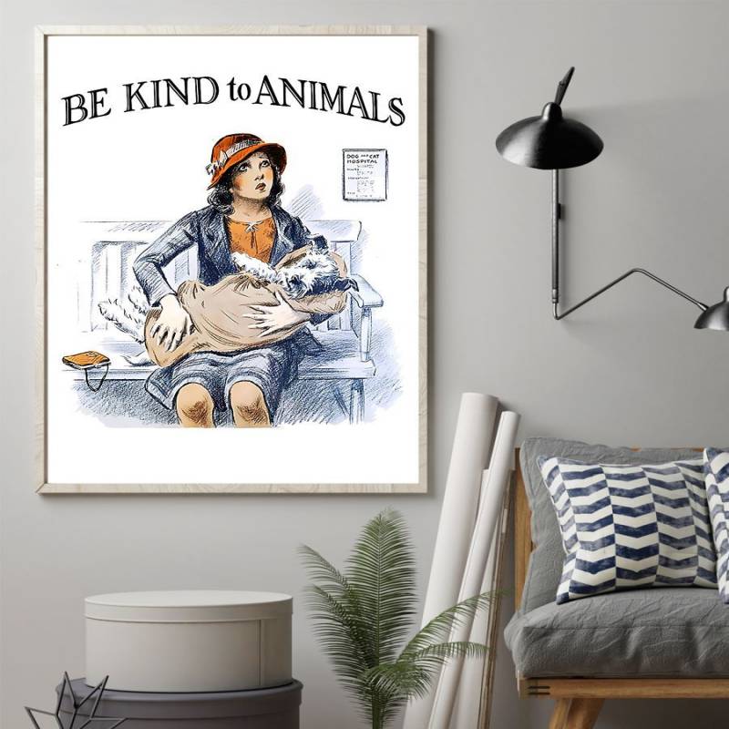 Veterinarian Be Kind To Animals – Unframed Vertical Poster