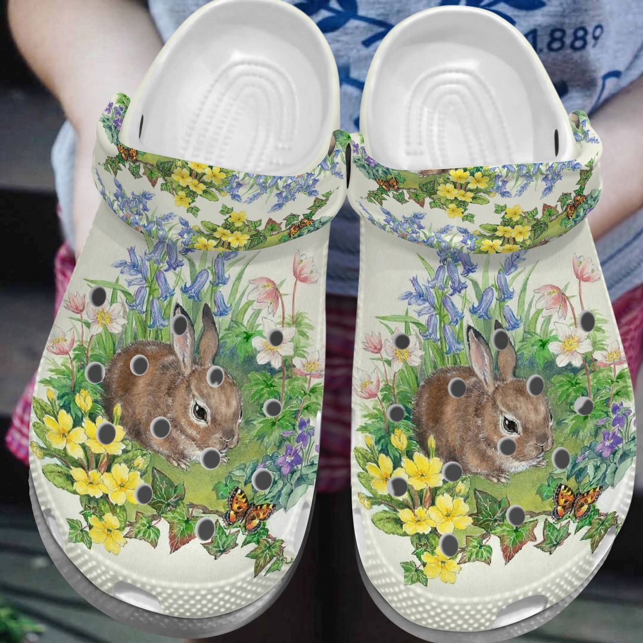 Rabbit Personalized Clog, Custom Name, Text, Color, Number Fashion Style For Women, Men, Kid, Print 3D Adorable Bunny