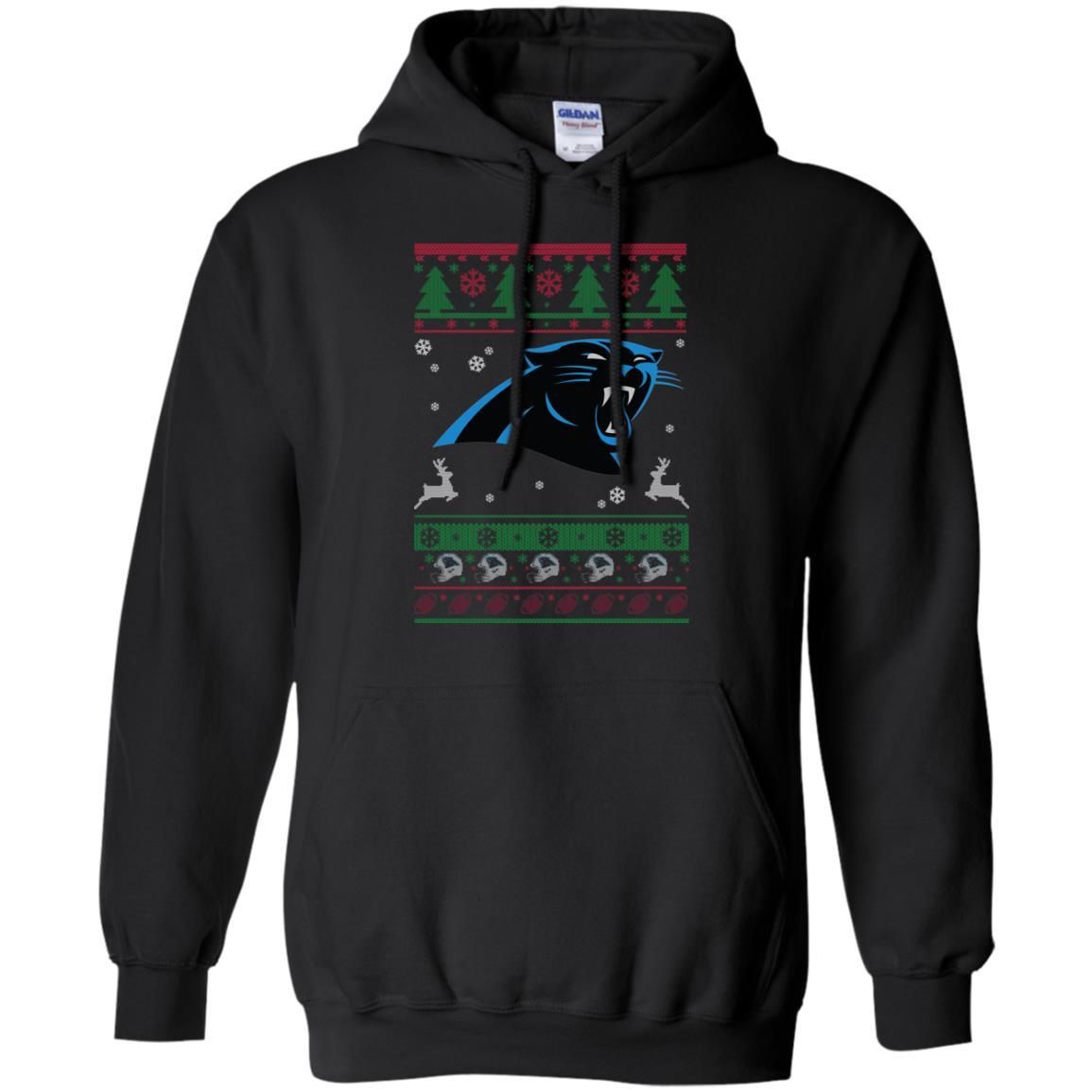 Carolina Panthers Logo Football Teams Ugly Christmas Sweater Men Pullover Hoodie