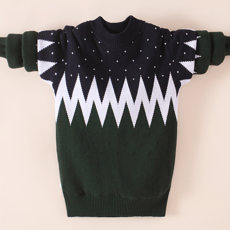 5-15Y Boys Sweaters Boys Thicken Cotton Sweaters Children’s Wear Knitwear Pullovers Sweaters Fall Winter alx