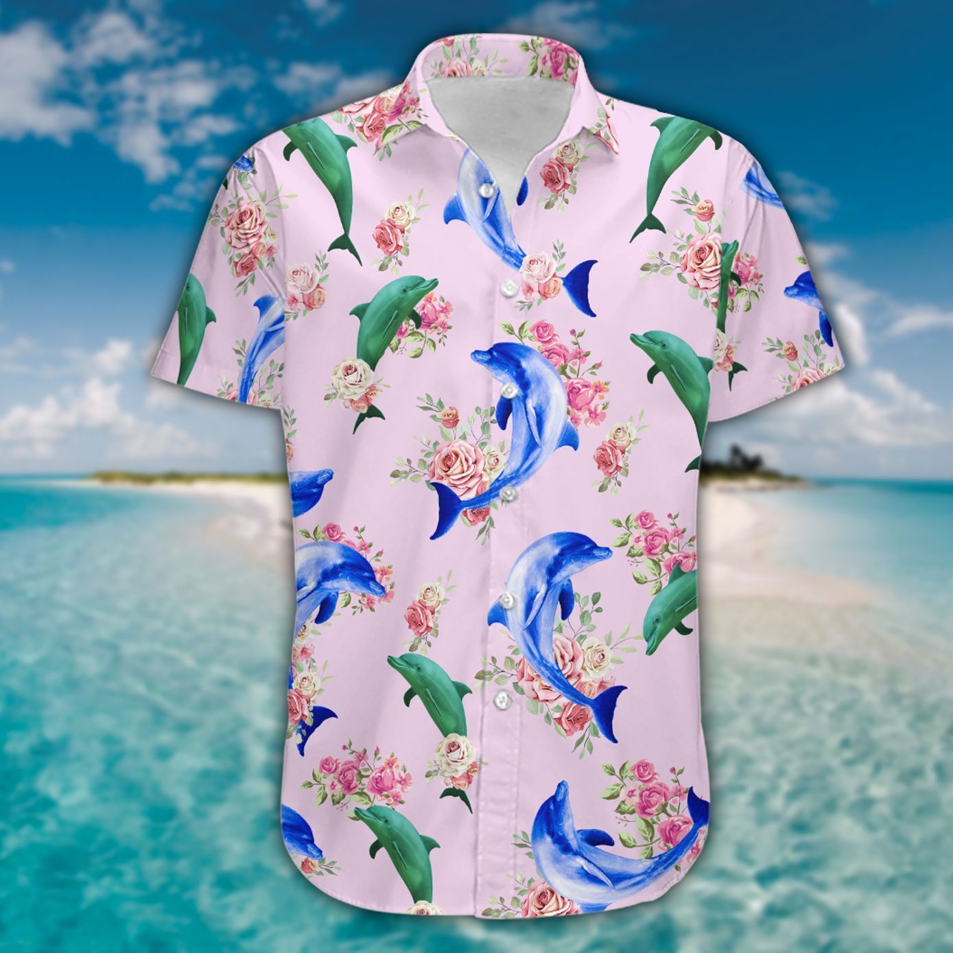 Beach Shirt Order Love Dolphin – Hawaiian Shirts – Td165