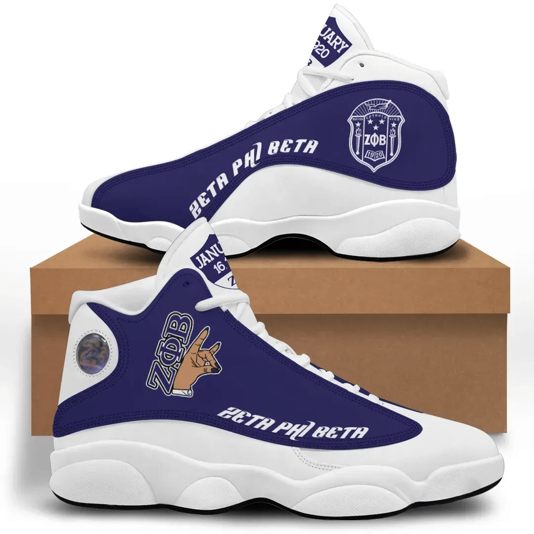 Wonderprint Footwear Zeta Phi Beta Hand Sign Style Sneakers Lt10