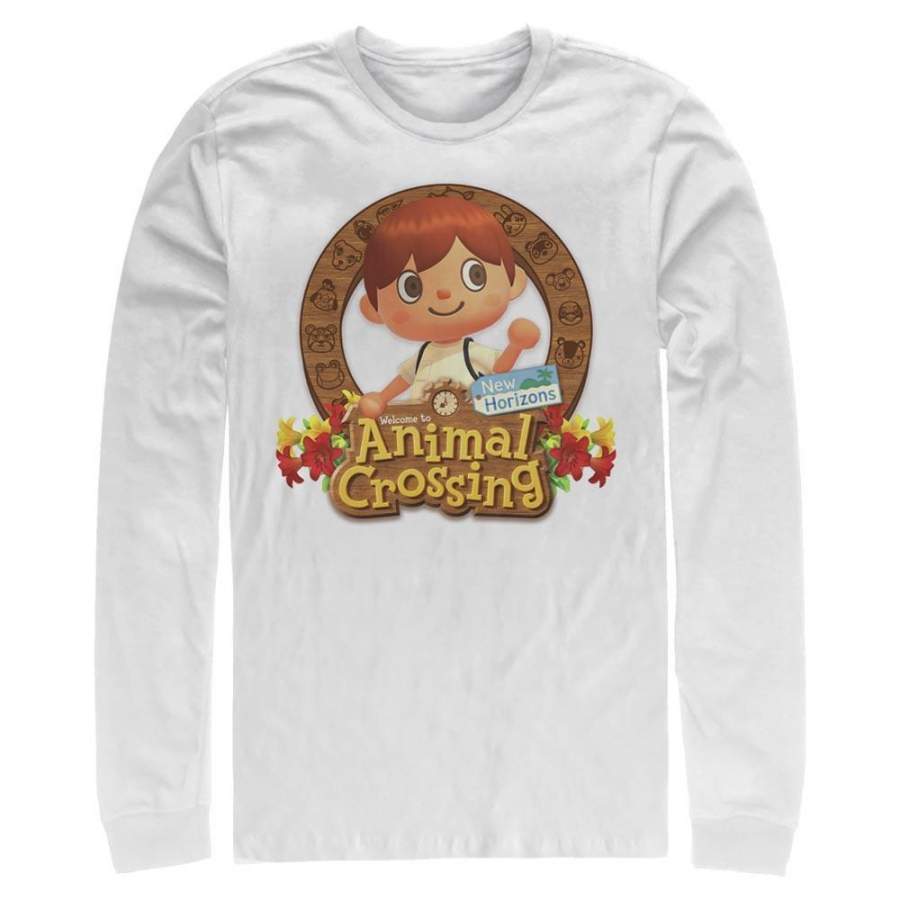 Villager Emblem – Animal Crossing Nintendo Long Sleeve T-Shirt, White