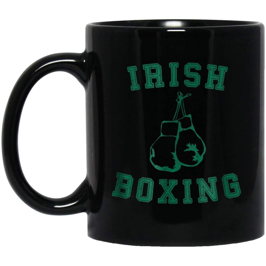 Irish Boxing Mug Green Vintage Distressed Style