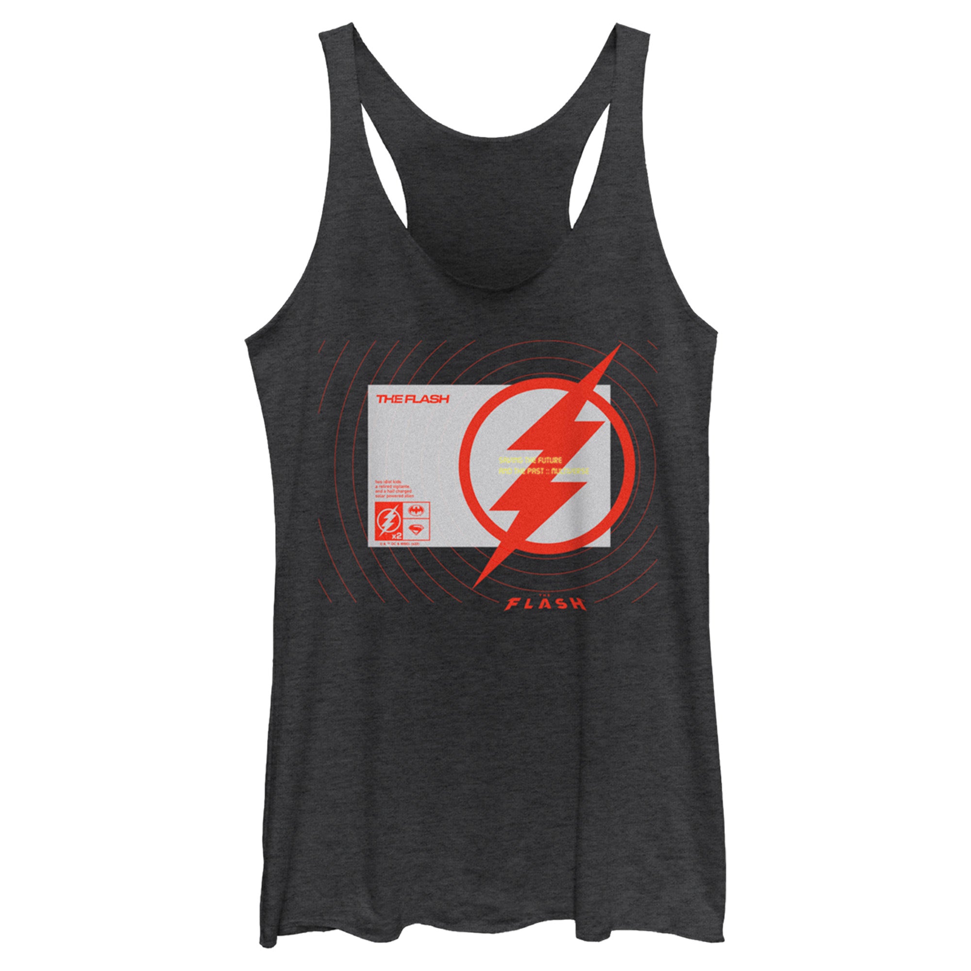 Women’S The Flash Saving The Future And The Past Lighting Bolt Racerback Tank Top