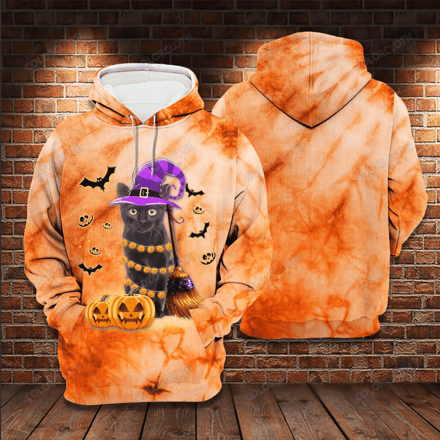 Black Cat Happy Halloween 3D Shirt Tv056039