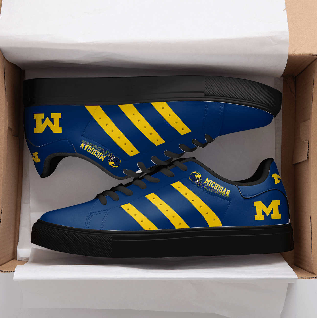 Michigan Wolverines Big10 Champion Low Top Shoes V1