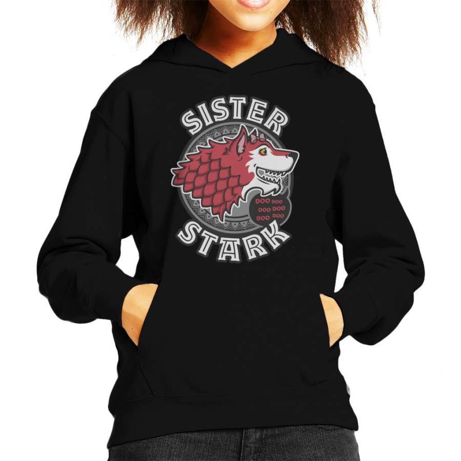 Sister Stark Baby Shark Family Game Of Thrones Kid’s Hooded Sweatshirt