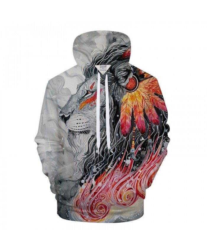 Tribal Lion 3D Hoodie Style 02