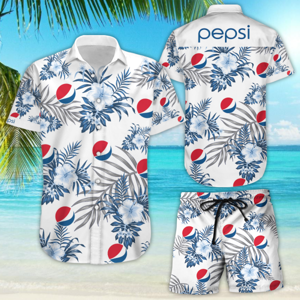Pepsi Aloha Hawaii Shirt Beach Shorts Set Clothing Clothes For Men Nd
