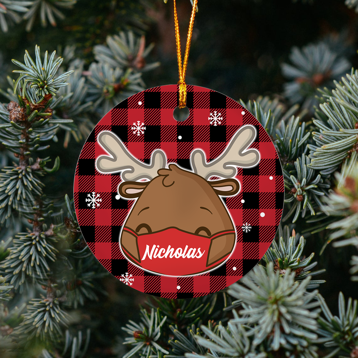 Reindeer Cute Christmas Ornament