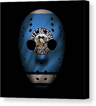 Penguins Jersey Mask Joe Hamilton Canvas Print