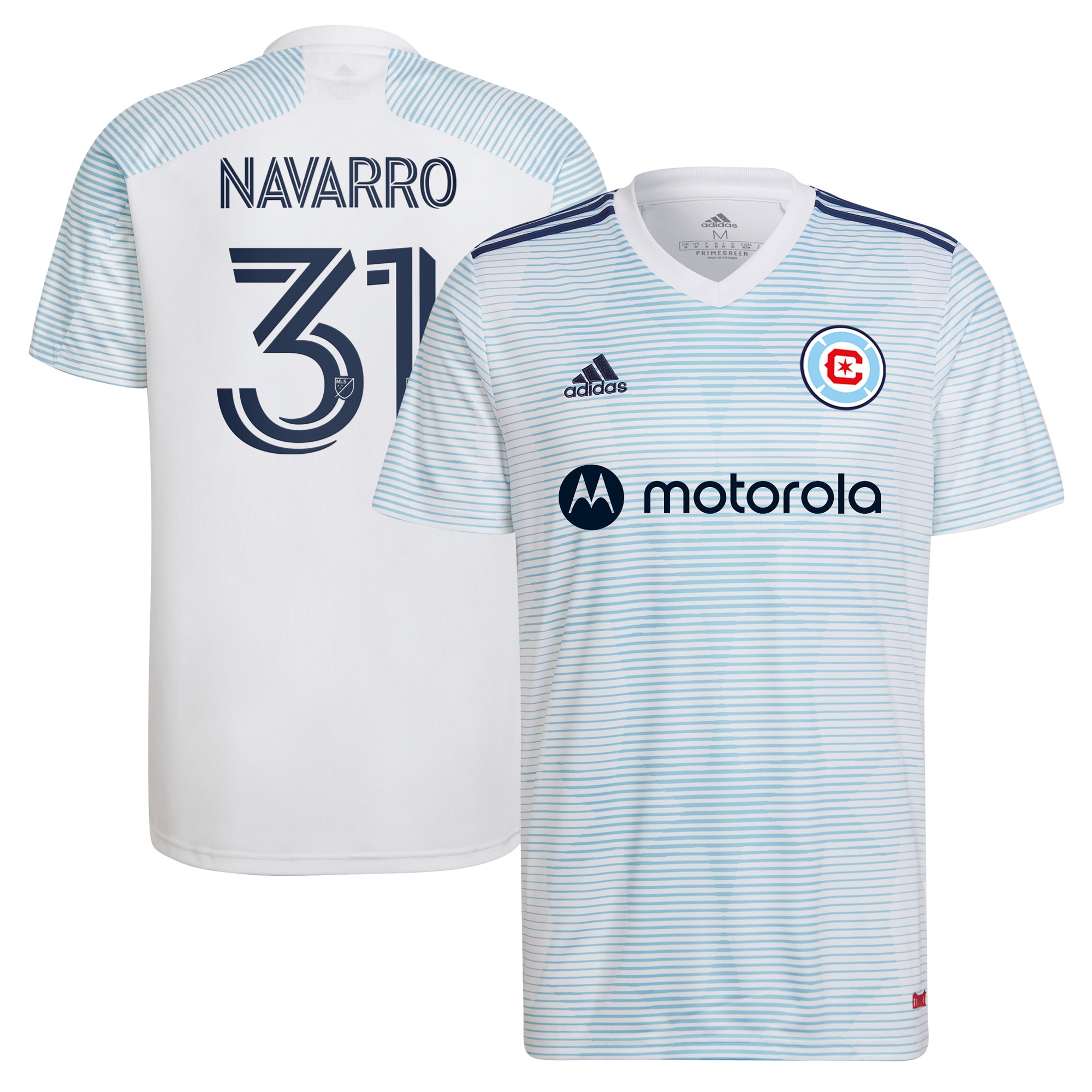 Miguel Navarro Chicago Fire 2022 Lakefront Kit Replica Player Jersey – White