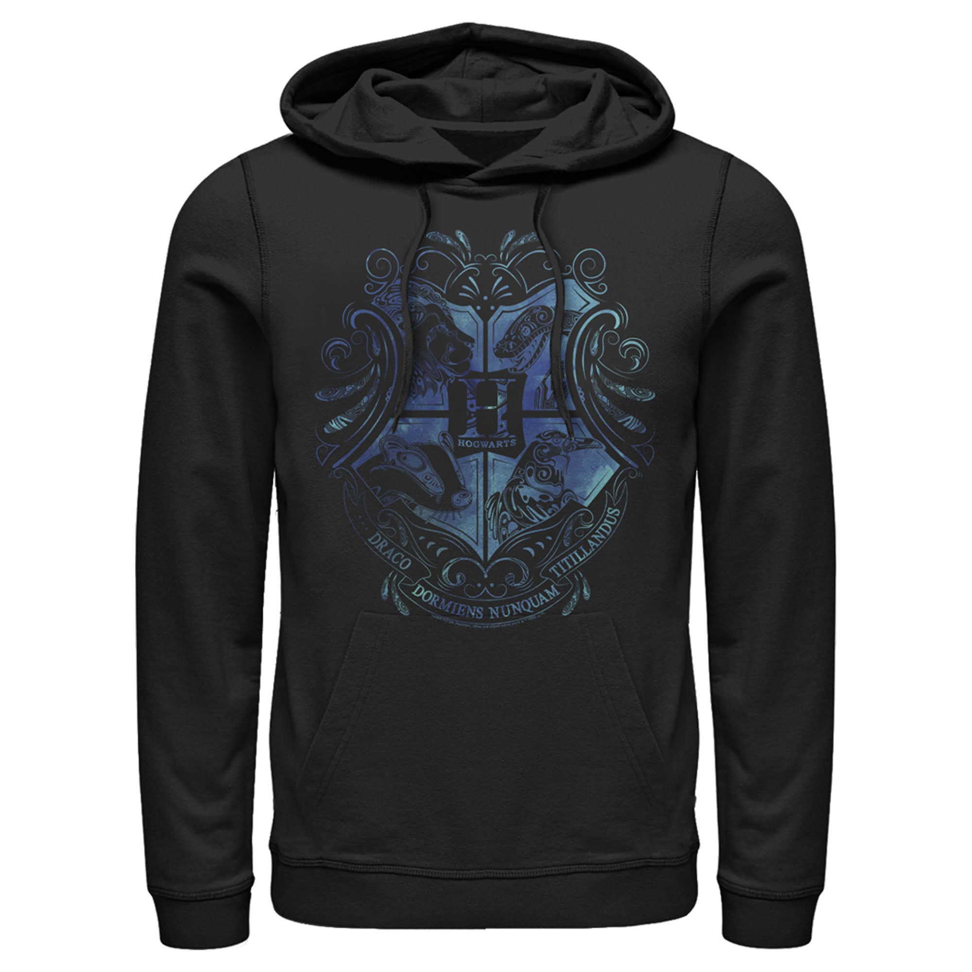 Men’S Harry Potter Hogwarts Houses Blue Crest Pull Over Hoodie