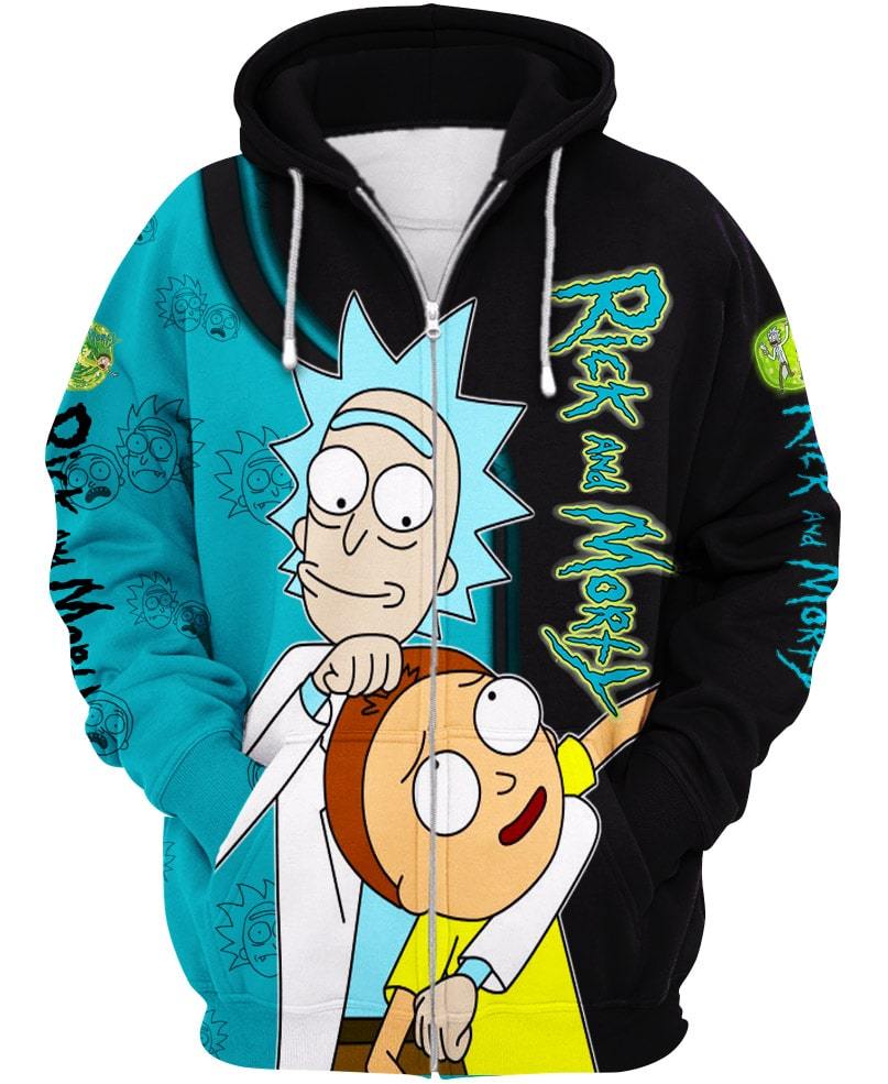 Rick And Morty Zip-Up Hoodie