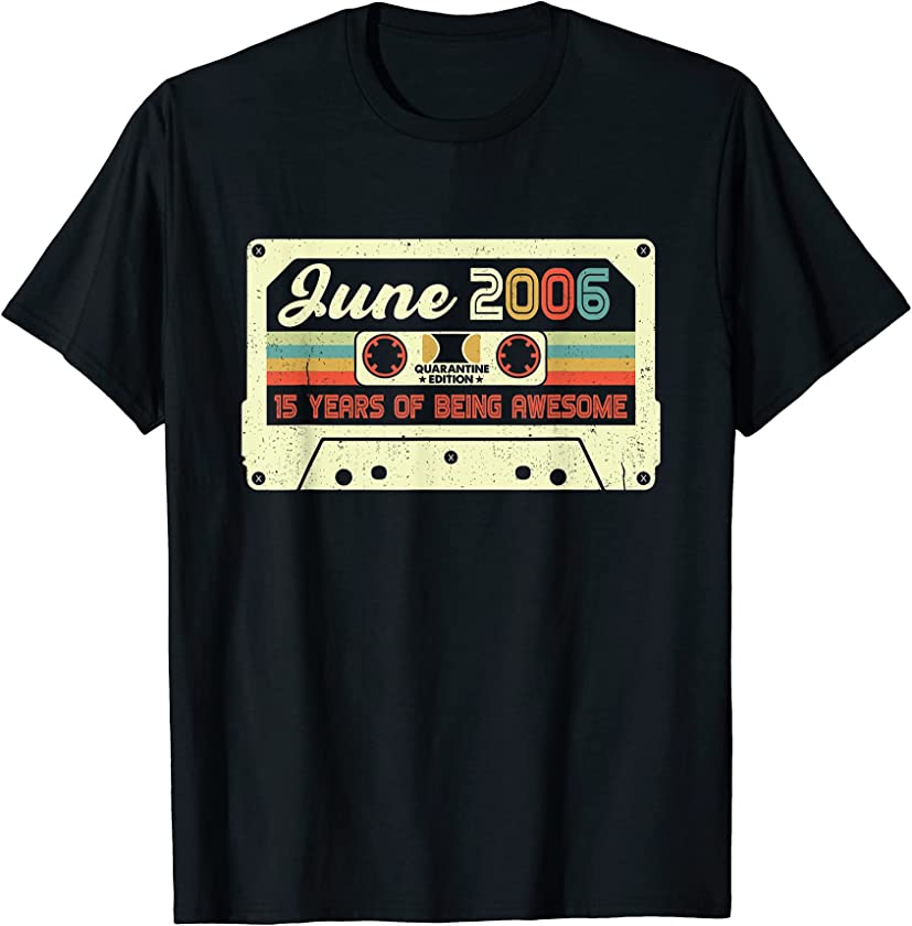 Vintage June 2006 Quarantine Edition Retro Cassette Tape T-Shirt