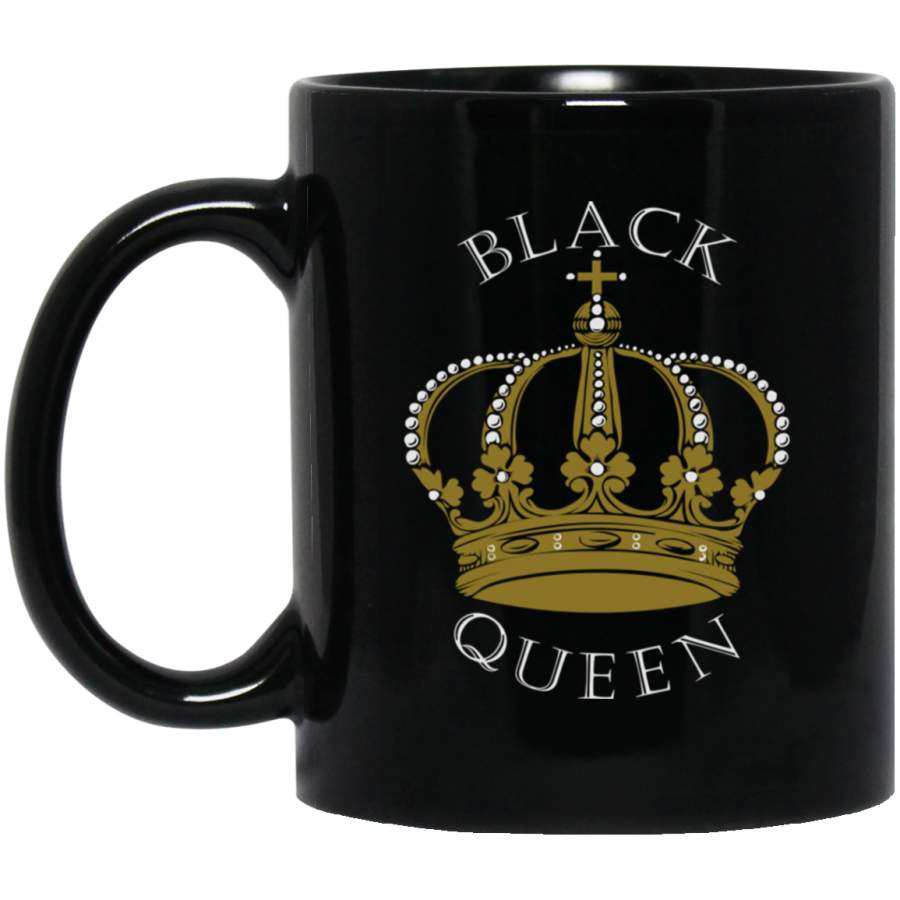 Black Queen Crown Black Mug