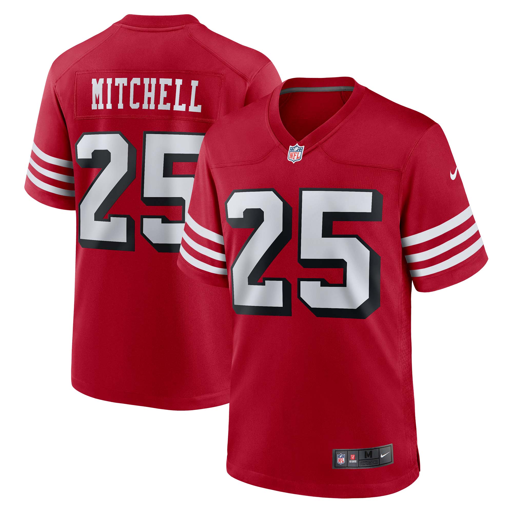 Elijah Mitchell San Francisco 49ers Alternate Game Jersey – Scarlet