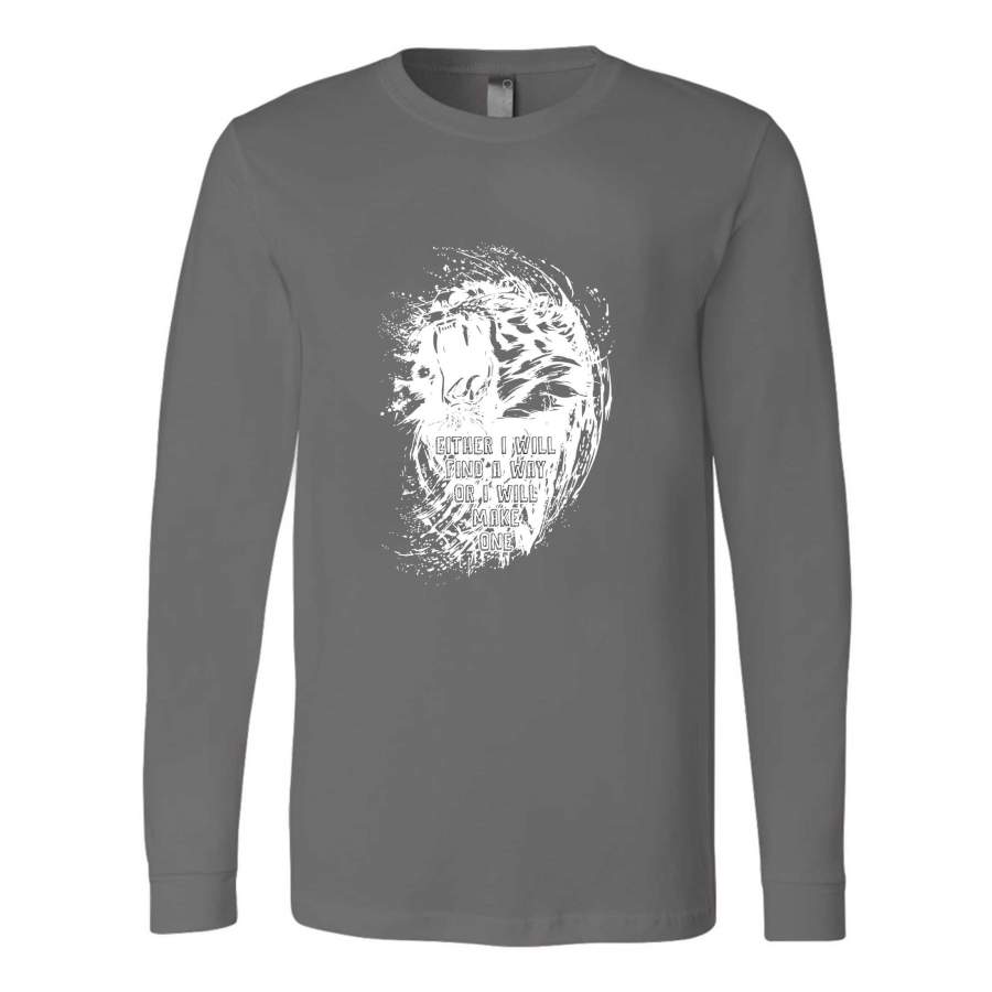 Black Tiger Never Give Up Quotes Text Long Sleeve T-Shirt