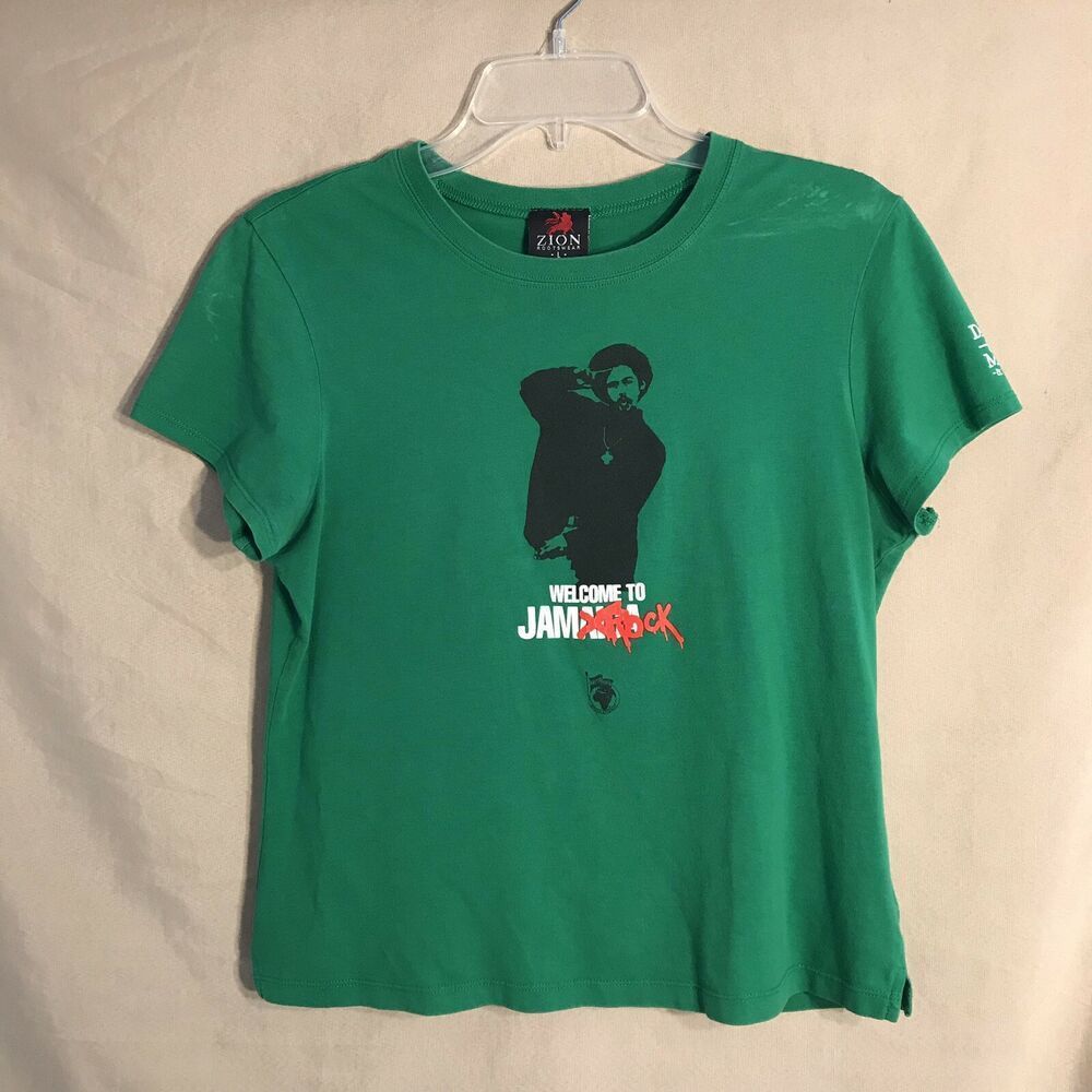 Green Damian Marley Jamrock Graphic Shirt