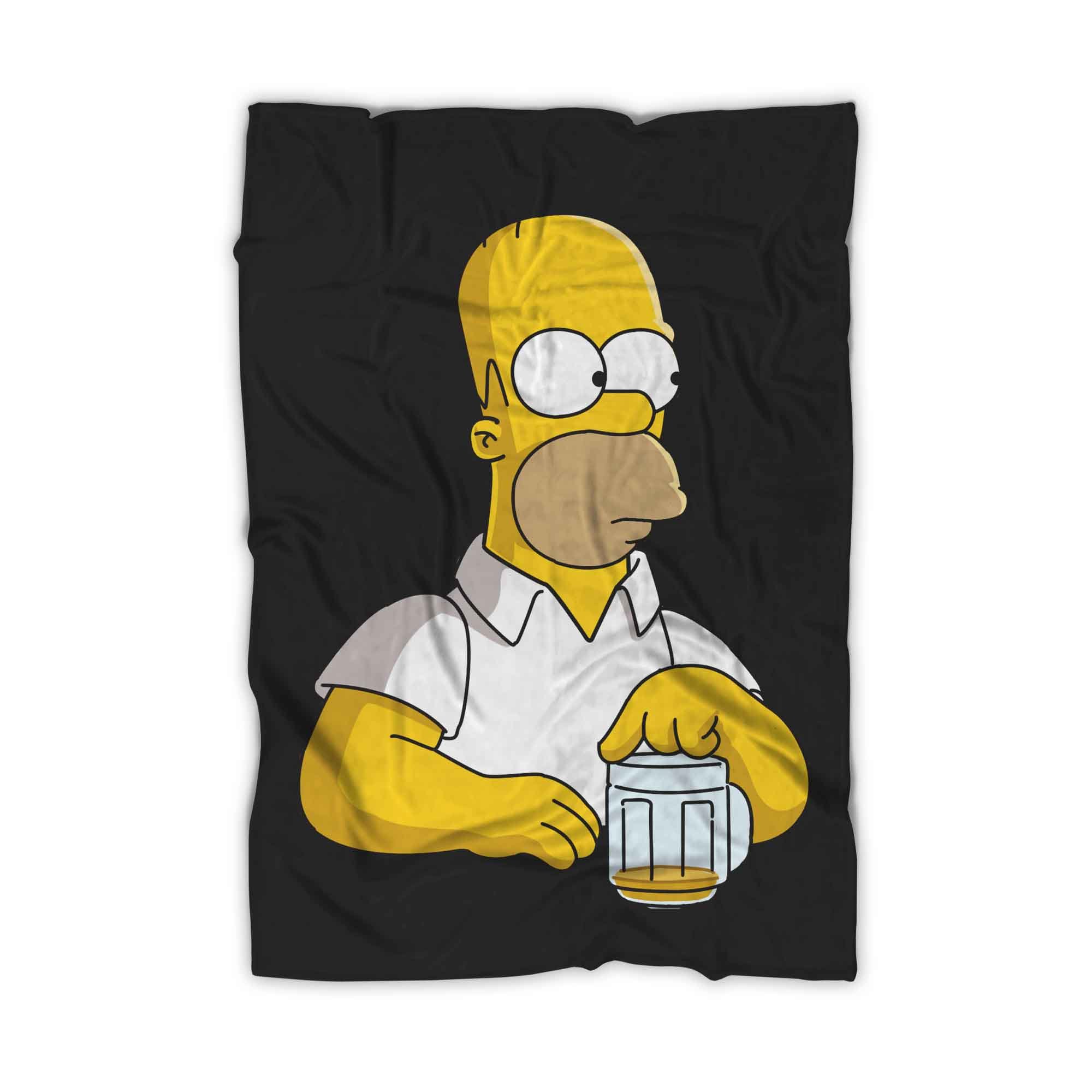 The Simpsons Homer Simpson Drink Beer Blanket - EmprintsTOP