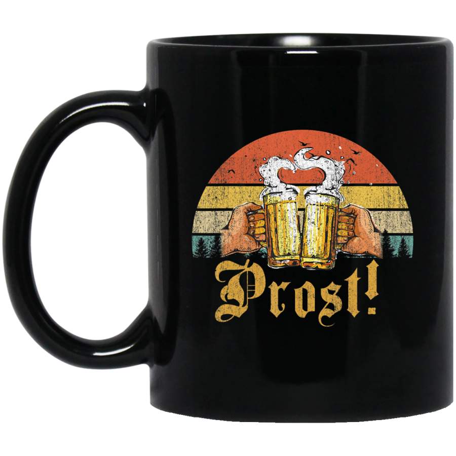 Vintage Prost Funny Drinking Beer Germany Retro Gift Coffee Mug