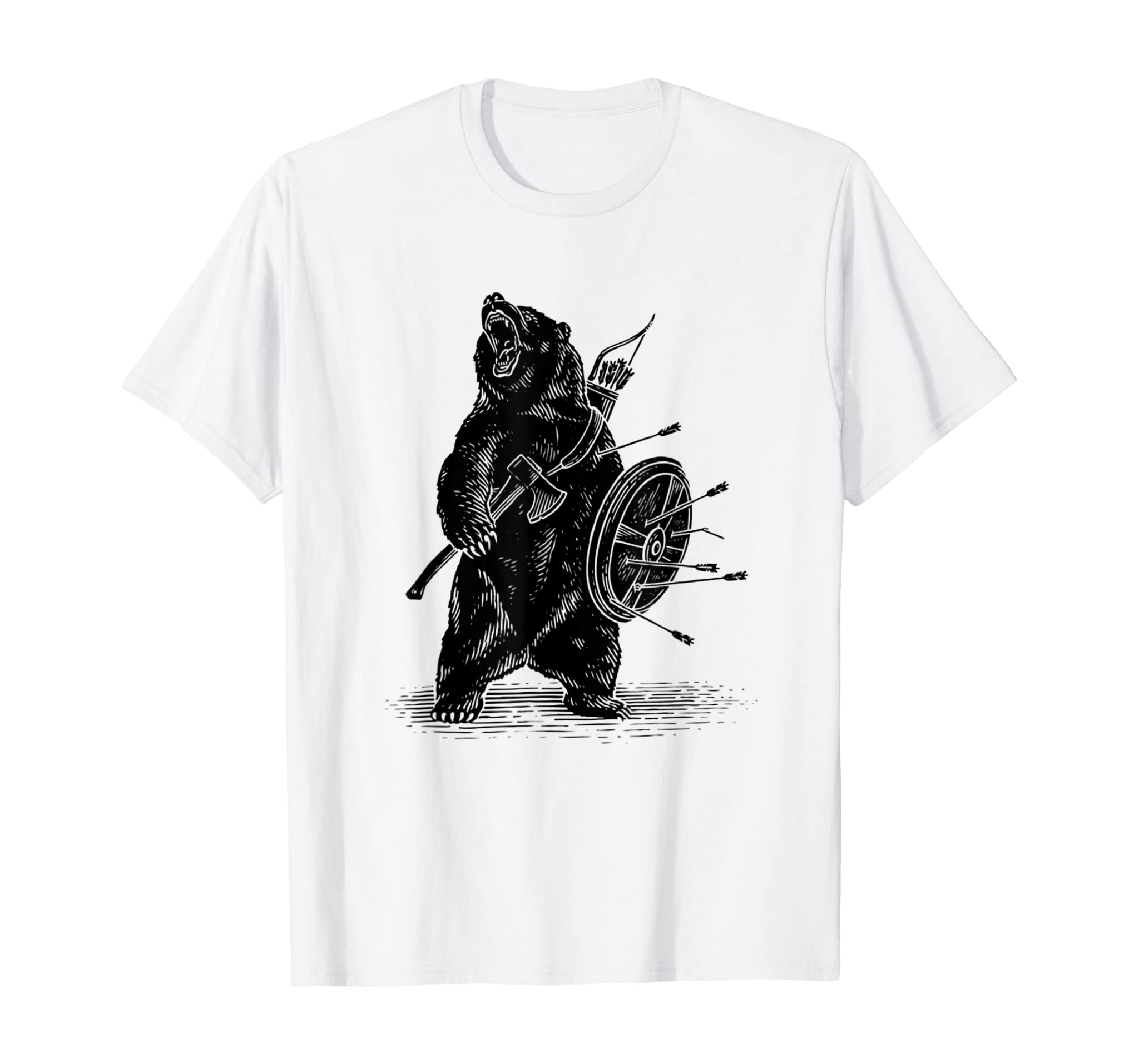 Viking Bear Warrior T shirt-Polar Bear T shirt