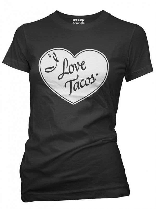 Women’S I Love Tacos Tee By Aesop Originals