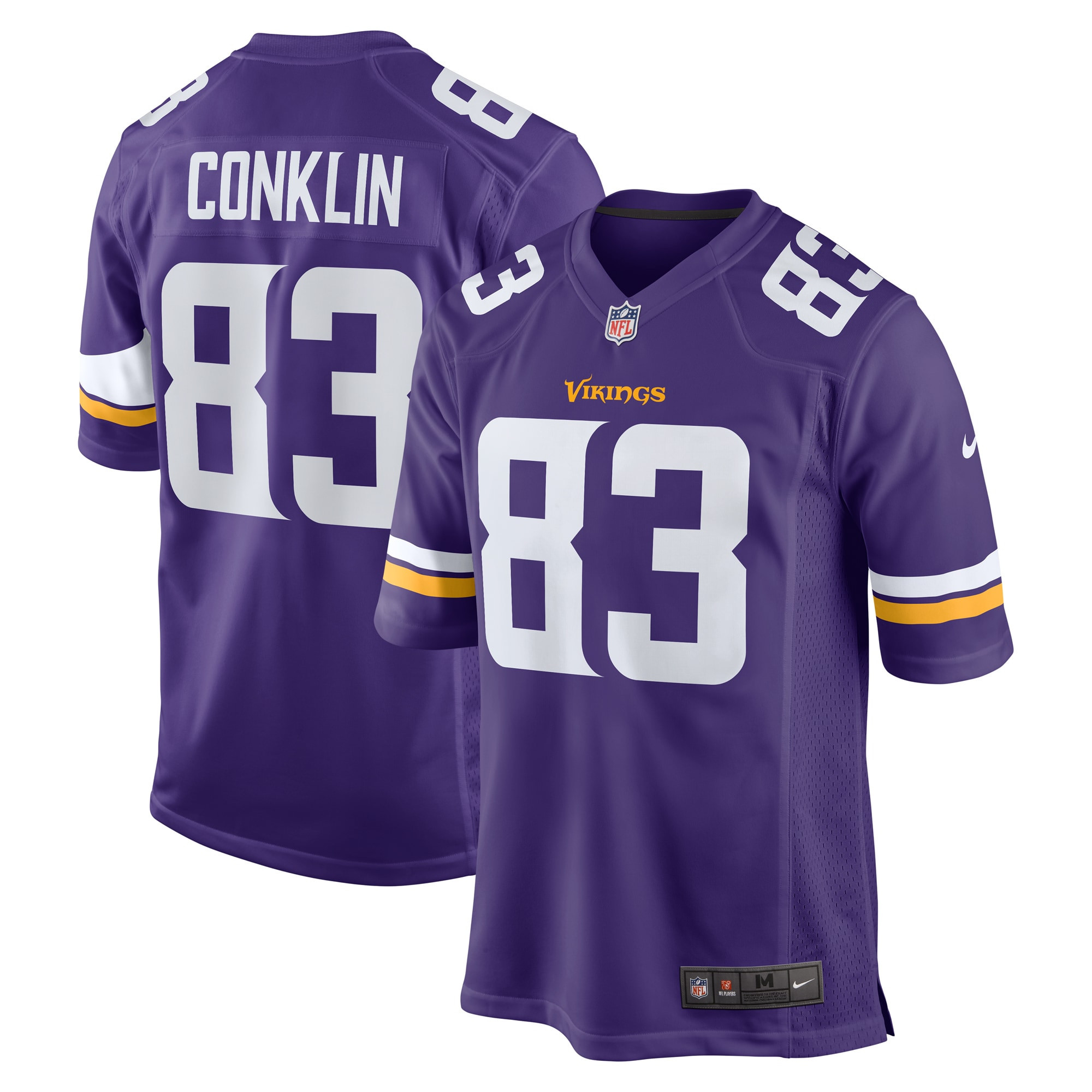 Tyler Conklin Minnesota Vikings Game Jersey – Purple NFL