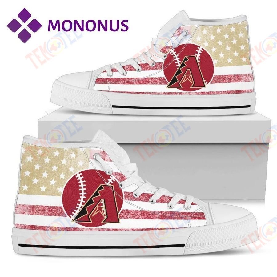 Mens Womens Flag Rugby Arizona Diamondbacks High Top Shoes White For Men And Women Nice And Comfortable TDT851