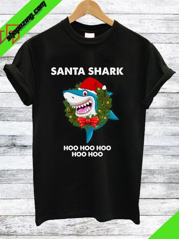 Santa Shark Ho Ho Ho Shirt