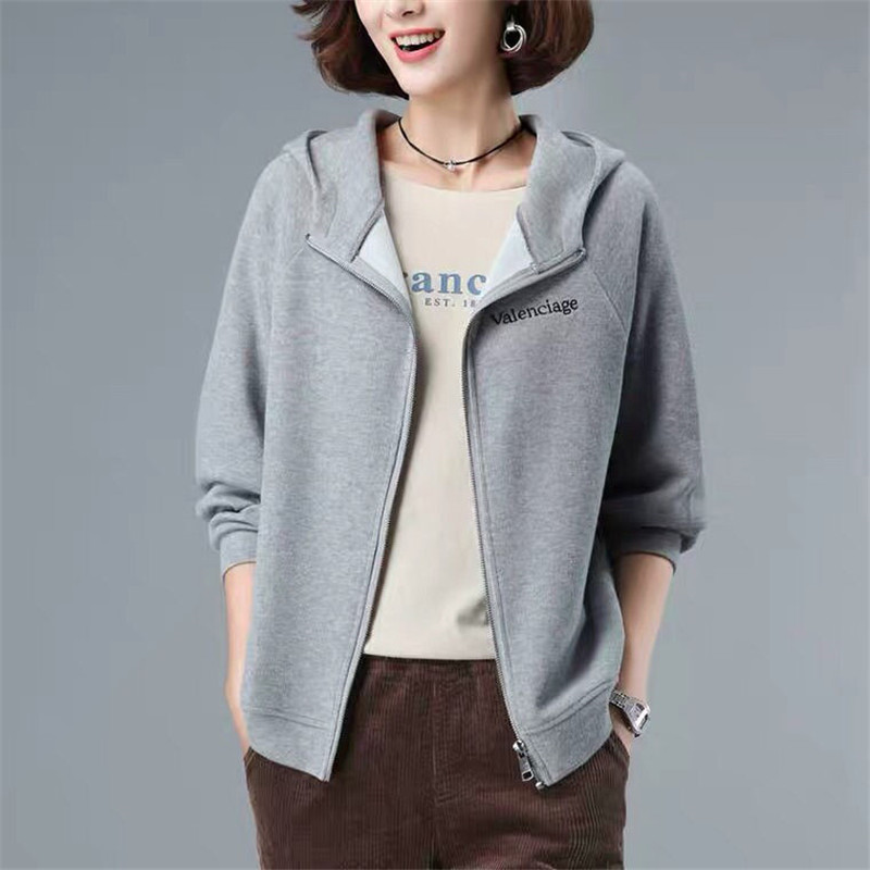 Sweatshirt Female Spring Autumn 2022 New Jackets Korean Version Loose Coats Long-Sleeved Fashion Cardigan Outerwear Women’s Tops alx