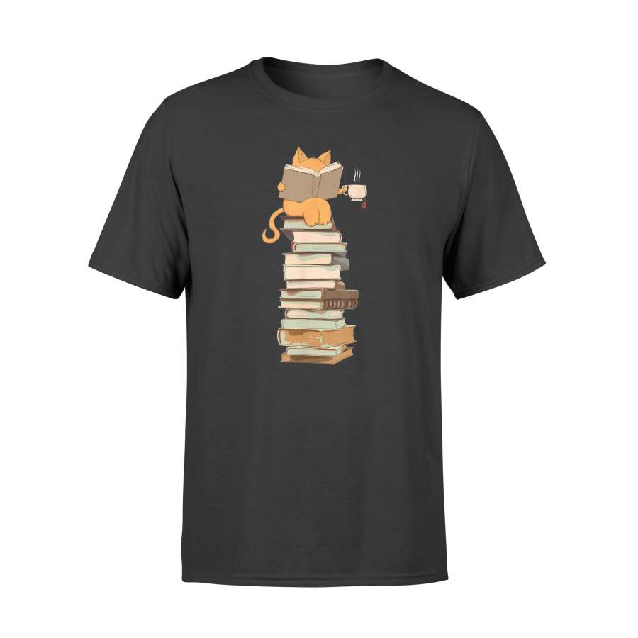 Book T-Shirt Kittens, Cats, tea and books gift Shirt – Standard T-shirt