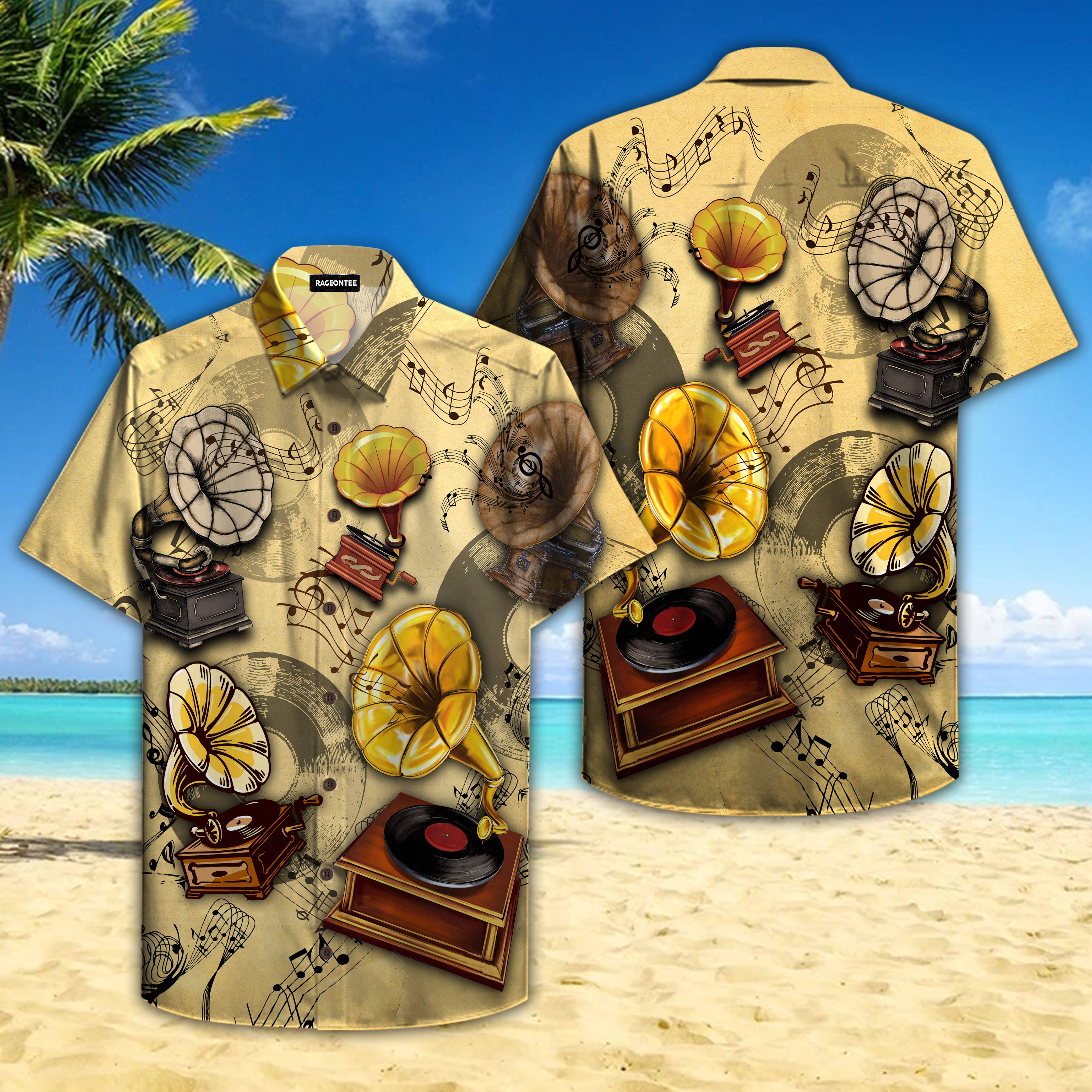 All About Gramophone Vinyl Records Hawaiian Shirt | For Men & Women | Adult | Hw4654