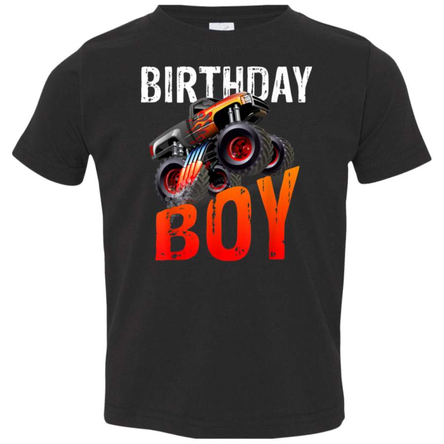 Birthday Boy  Monster Truck Rule JAM Tshirt 3321 Rabbit Skins Toddler Jersey T-Shirt