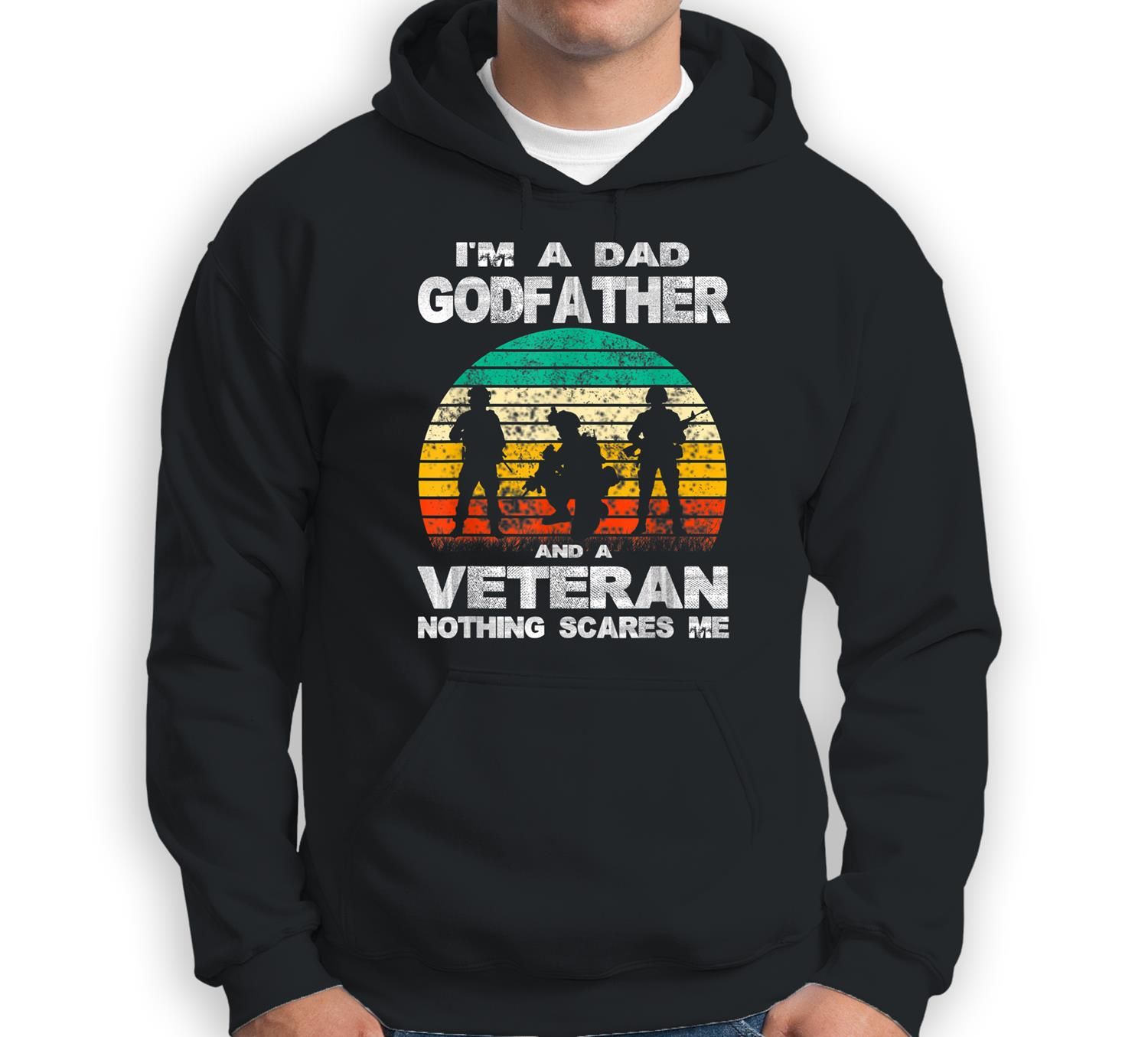 Mens I’M A Dad Godfather Veteran 4Th Of July Gifts Sweatshirt & Hoodie