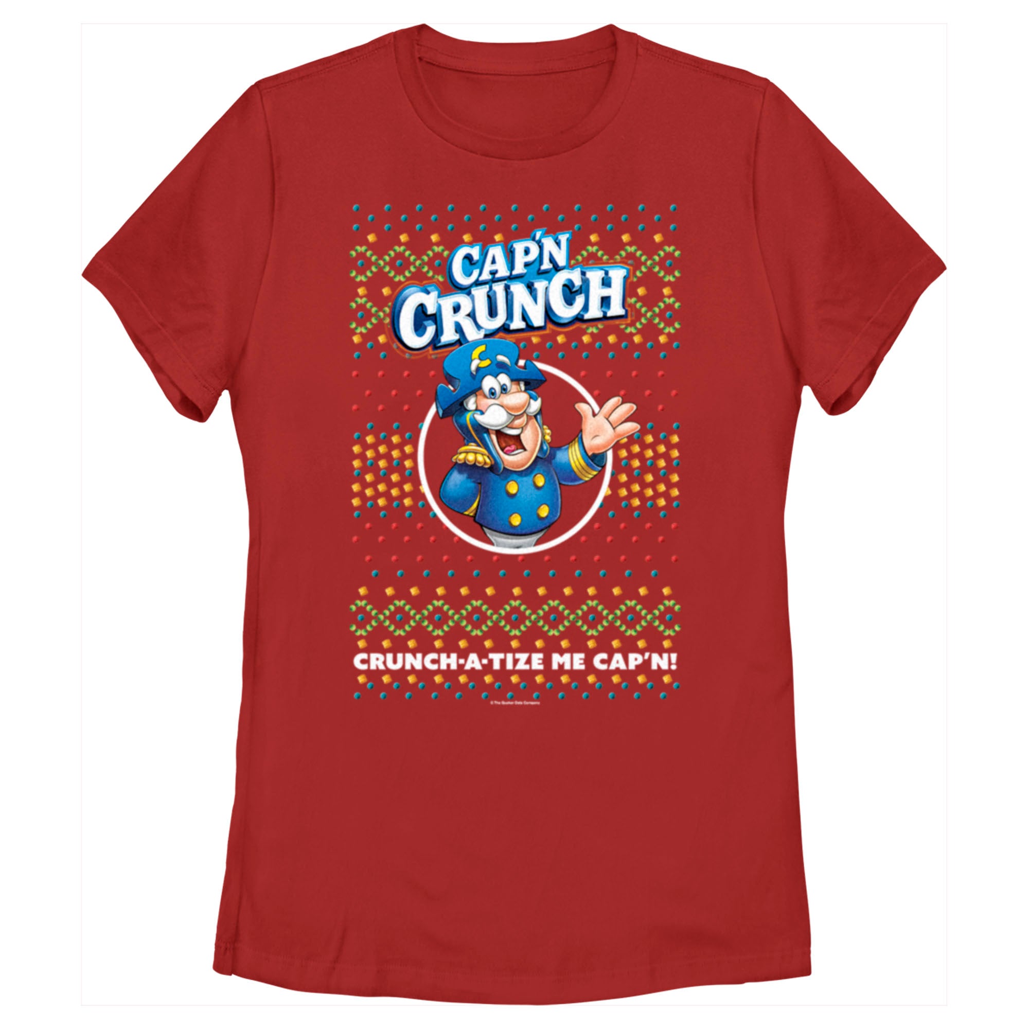 Women’S Cap’N Crunch Christmas Sweater Print T-Shirt