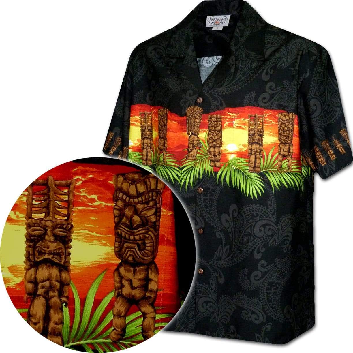 Awesome Black Tiki Aloha Unisex Hawaiian Shirts, Summer Shirts, Beach Shirts