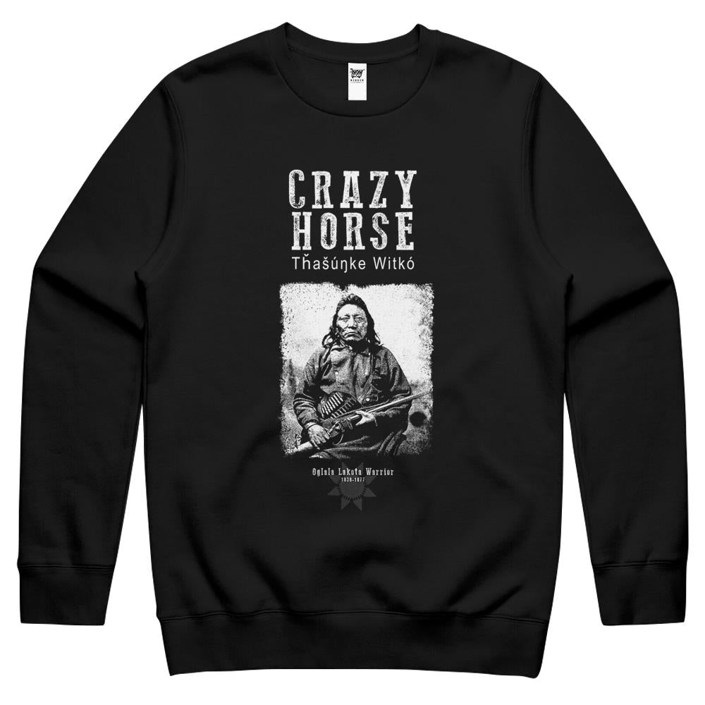 Crazy Horse-Lakota Chief-Warrior-Sioux-American-Indian Crewneck Sweatshirt