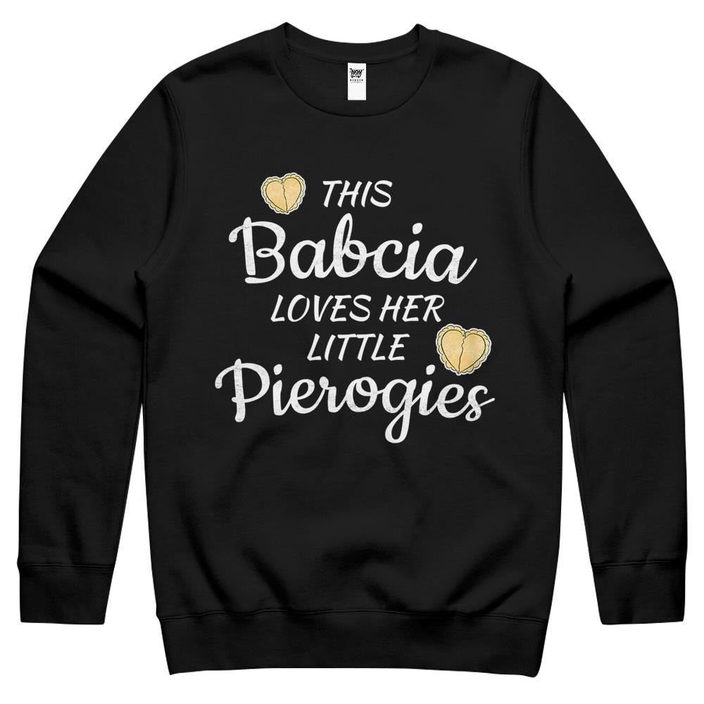 Womens Polish Babcia Grandma Loves Little Pierogies Mother’S Day Crewneck Sweatshirt