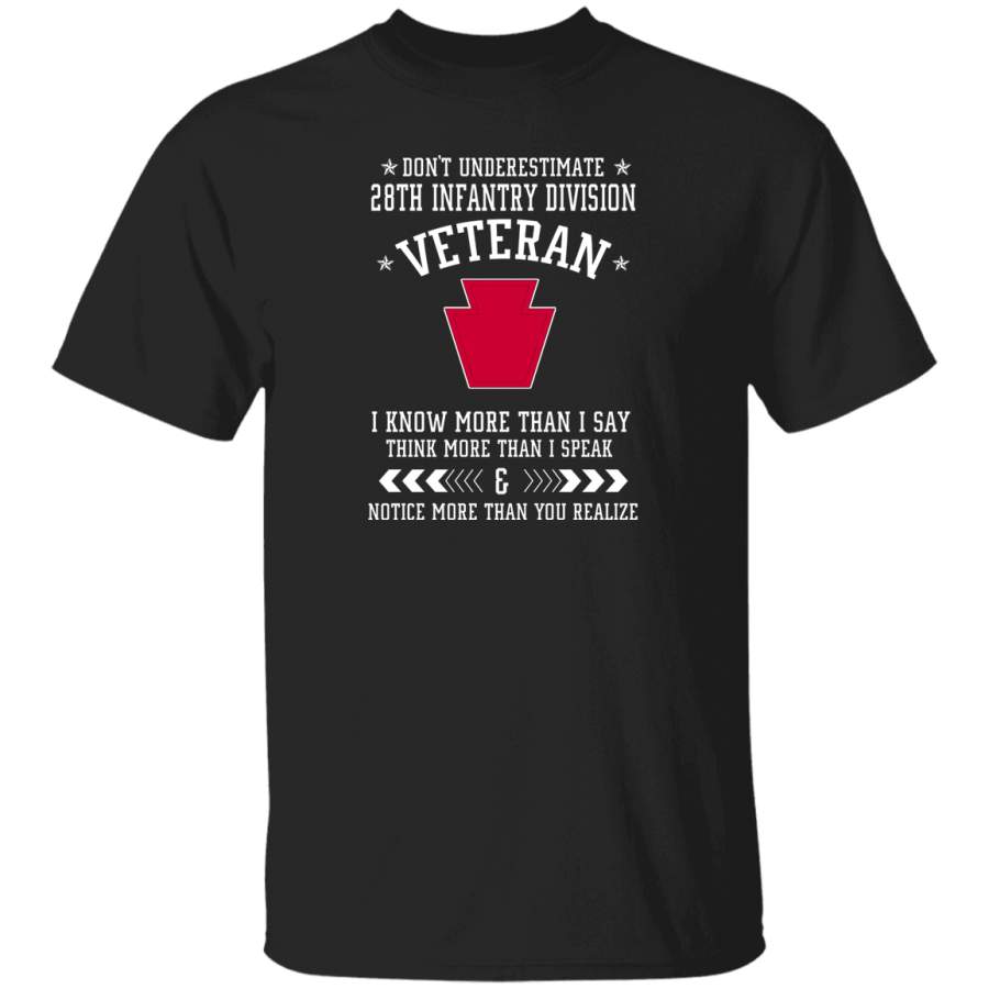 Don’t Underestimate 28th Infantry Division Veteran T-Shirt Veterans Day Christmas Gift Mug