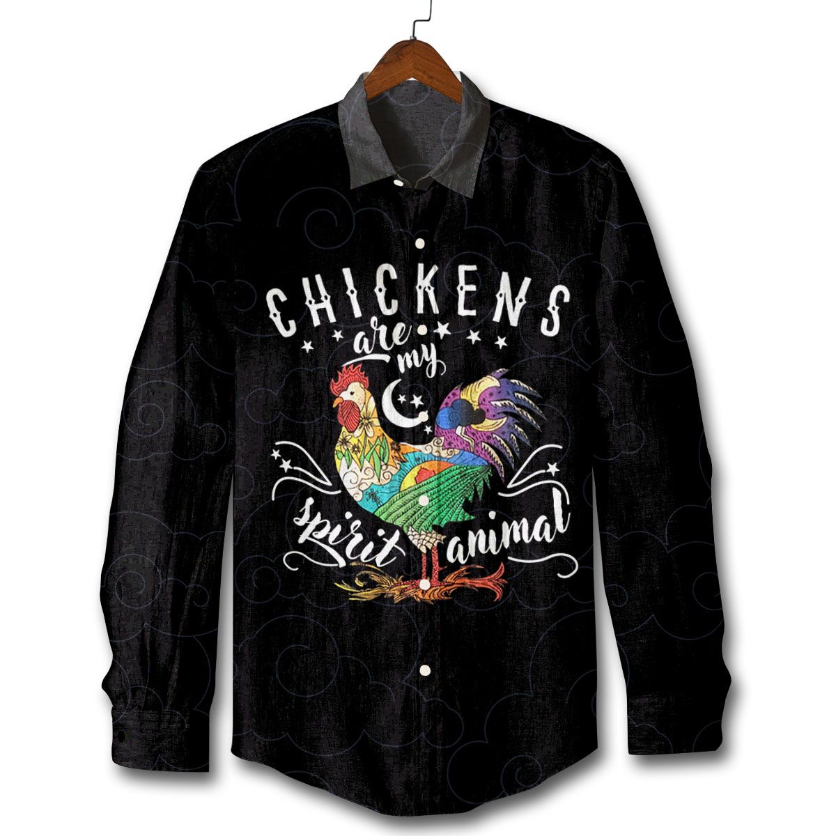 [CityBarks] [Linen Shirt] Chickens Are My Spirit Animal-YCL773