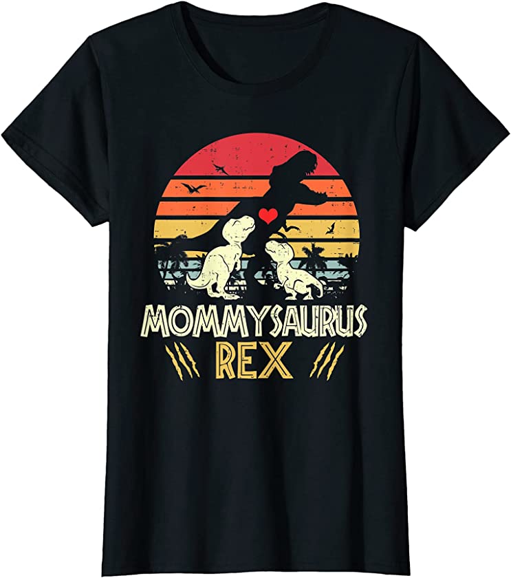 Womens Mommysaurus Mama Rex Vintage Dinosaur Mom Mother’s Day T-Shirt