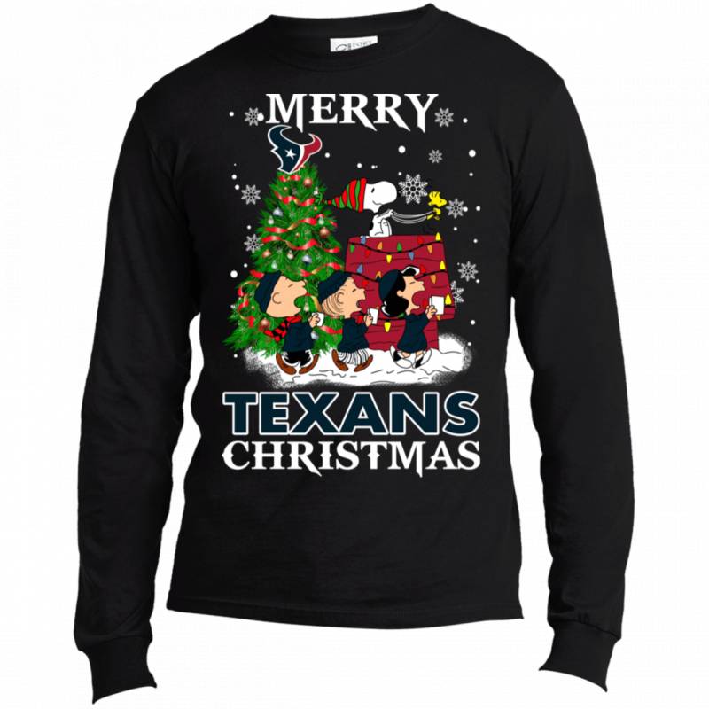 Merry Houston Texans Christmas Snoopy Ugly Sweater Style Shirts