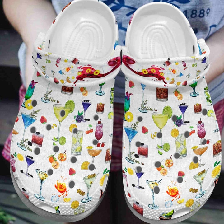 Crocs Shoes-Cocktail Art Shoes – Bartender Crocs Clog Birthday Gift For Women Men Friend